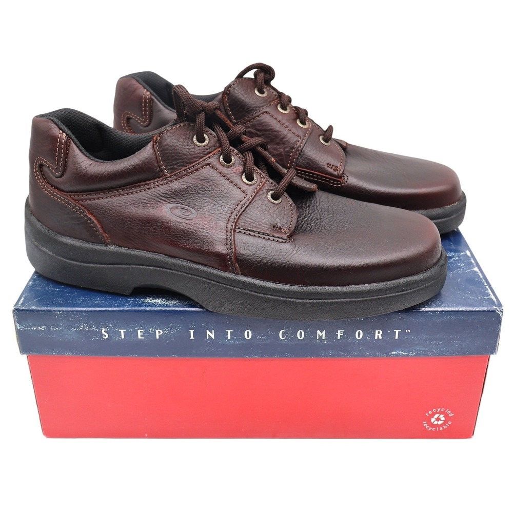 Dexter Aspen Oxford Shoes Mens 10.5 M Vintage USA Walnut Tumbled Leather C260-2